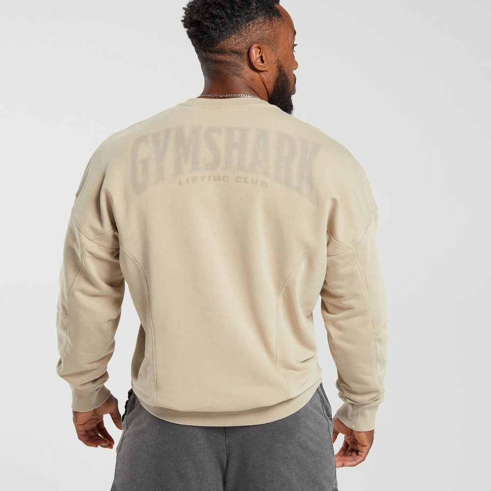 Gymshark Heritage Washed Crew Size‎ 3XL Desert Beige Acid NWT In Packaging